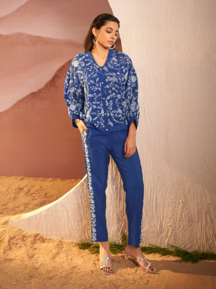 Kimaya azure work co-ord set