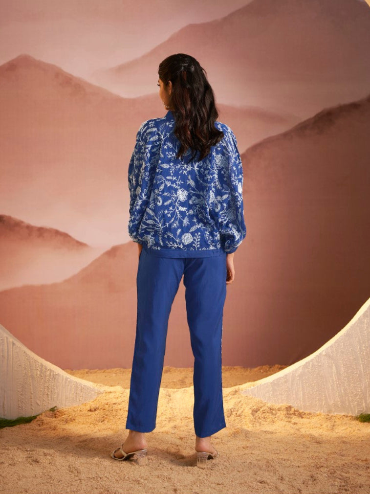 Kimaya azure work co-ord set