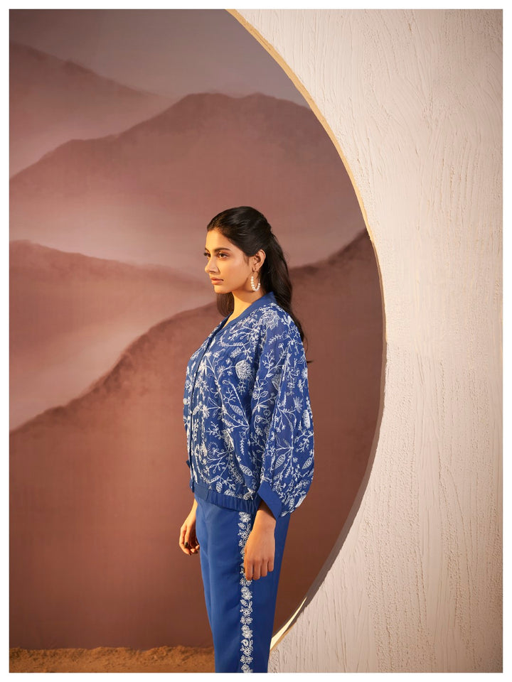 Kimaya azure work co-ord set