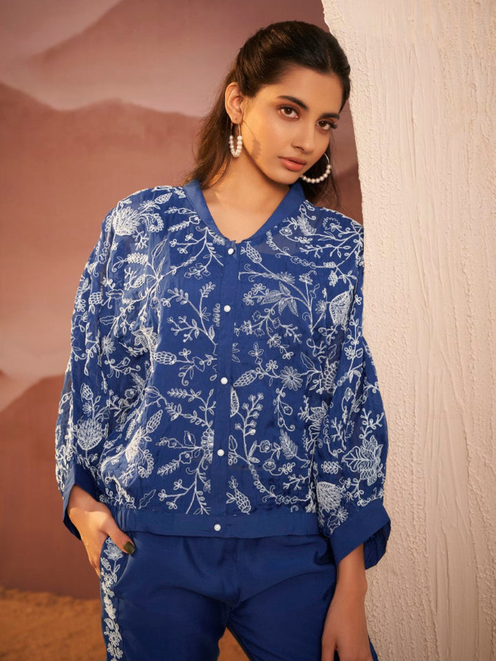 Kimaya azure work co-ord set