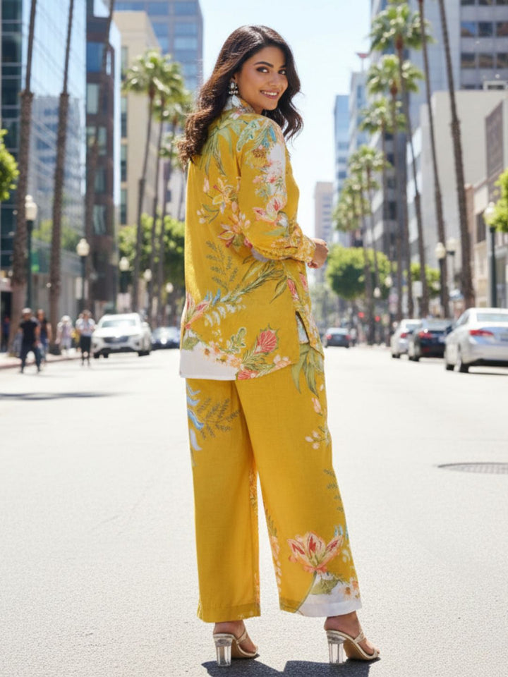 vastramaya amber cotton printed co-ord set