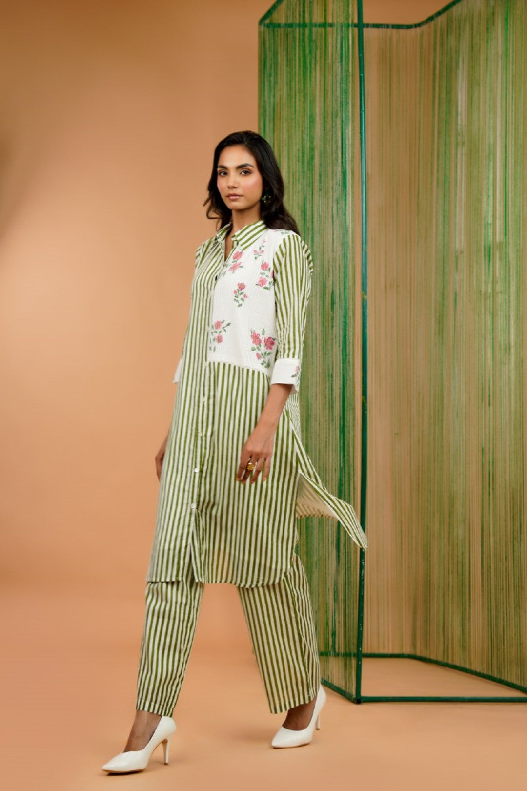 Tatva slime Stripes cotton co-ord set