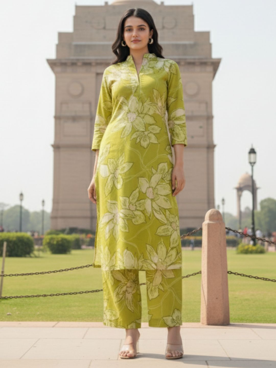 Maurya Shamrock Cotton Kurta Pant Set