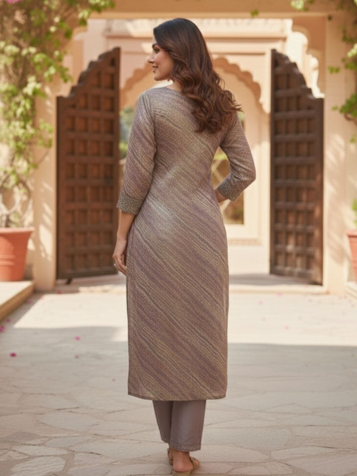 Malvika Plum Heavy Work Suit Set