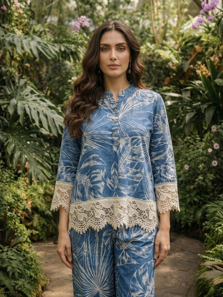 Perka indi cotton lace co-ord set