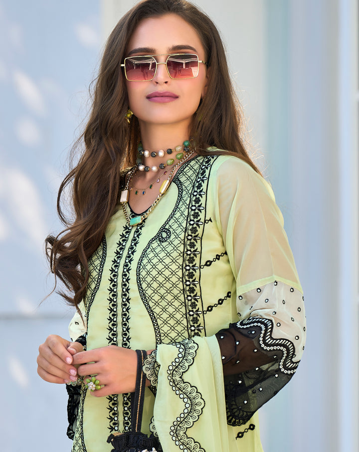 Neelima Mint Full Embroidered Heavy Pakistani Suit Set