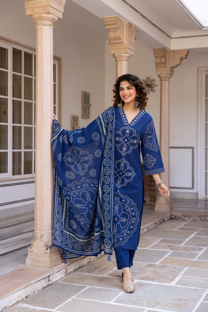 Karen space printed cotton suit set