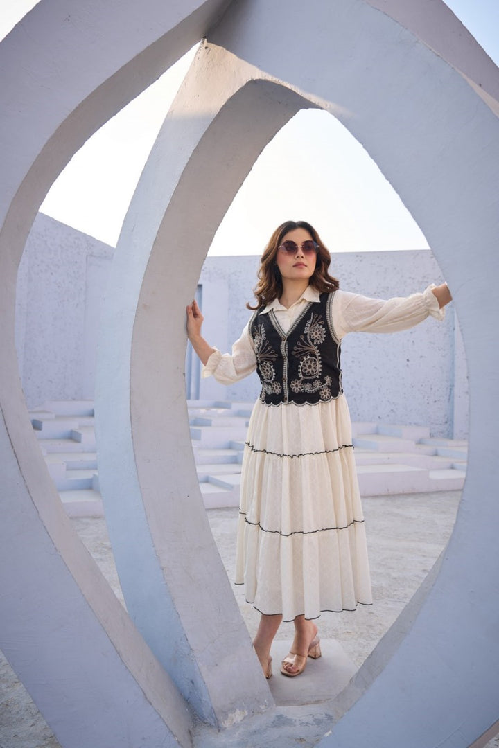 Tatva magnolia cotton jacket dress