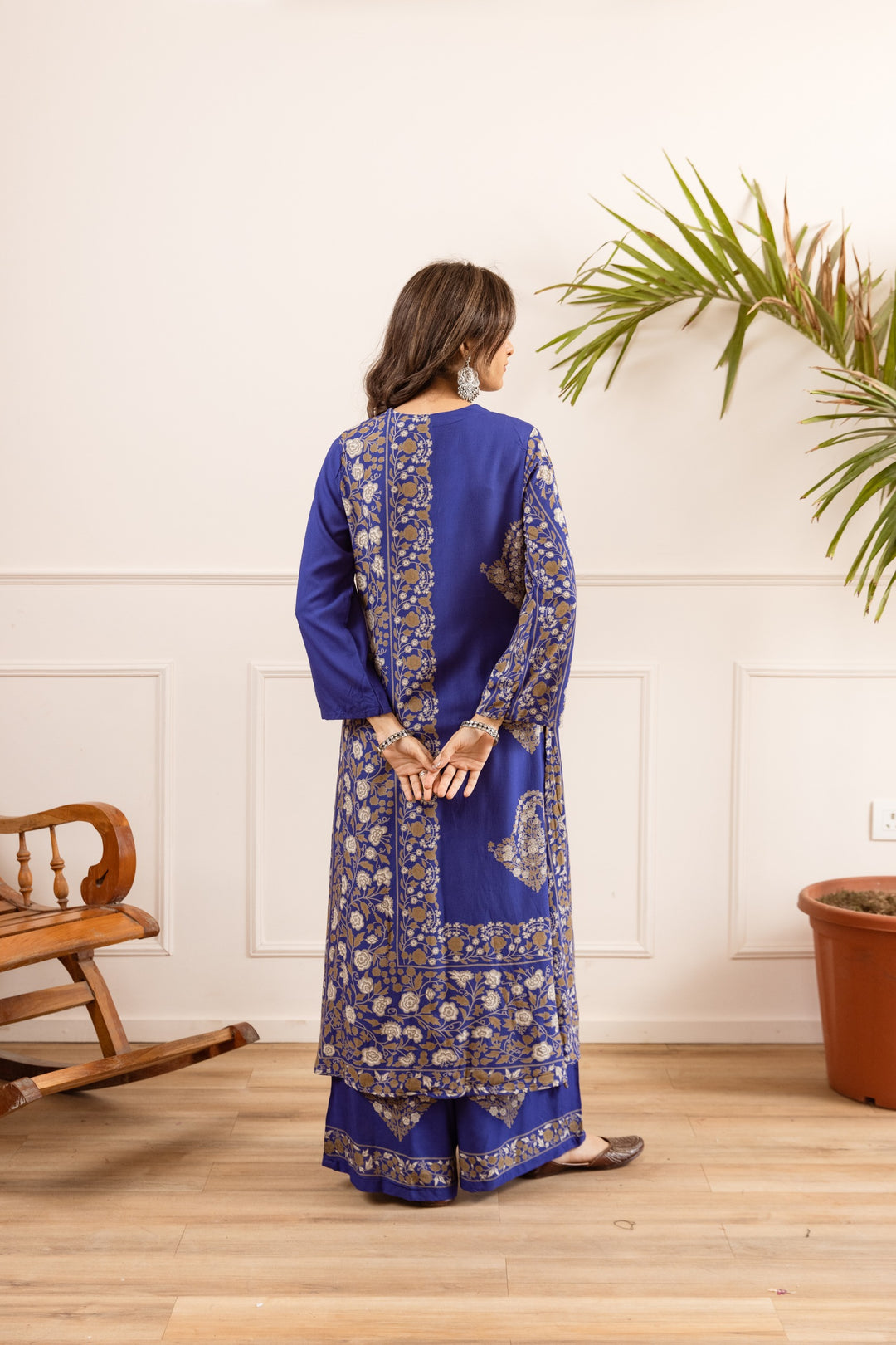 Karen Twilight printed cotton. Kurta pant set