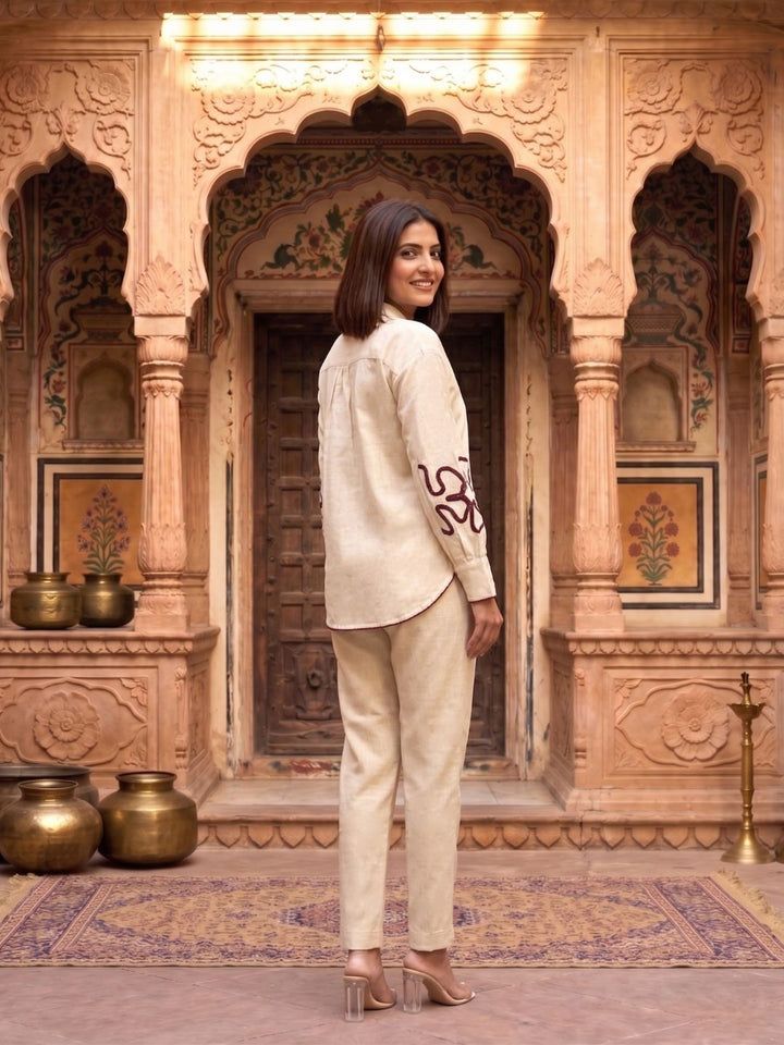 Wespret parch embroidery cotton co-ord set