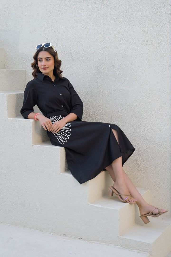 Tatva penn embroidery cotton dress