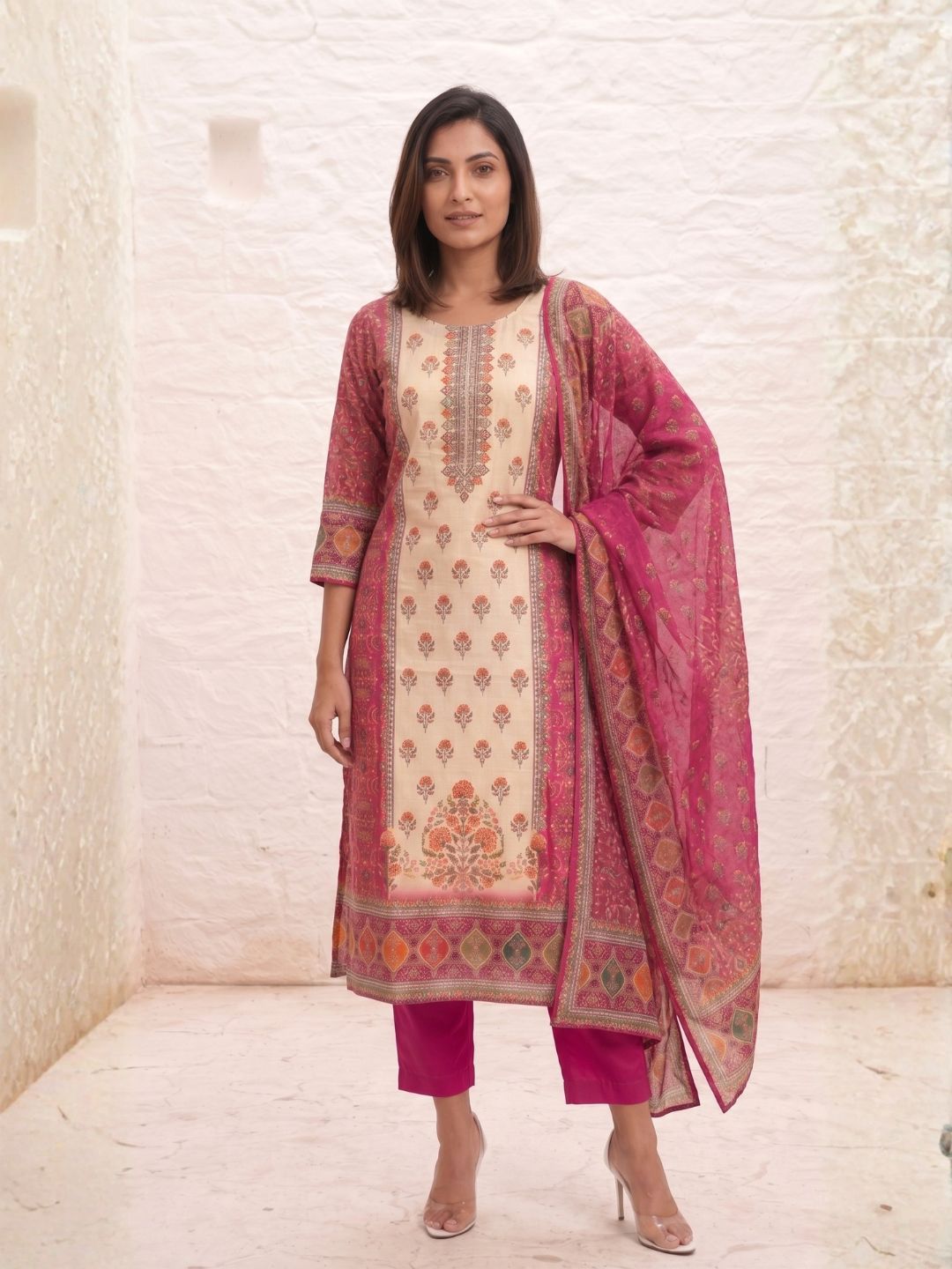 Shanti Rose Printed Suit set