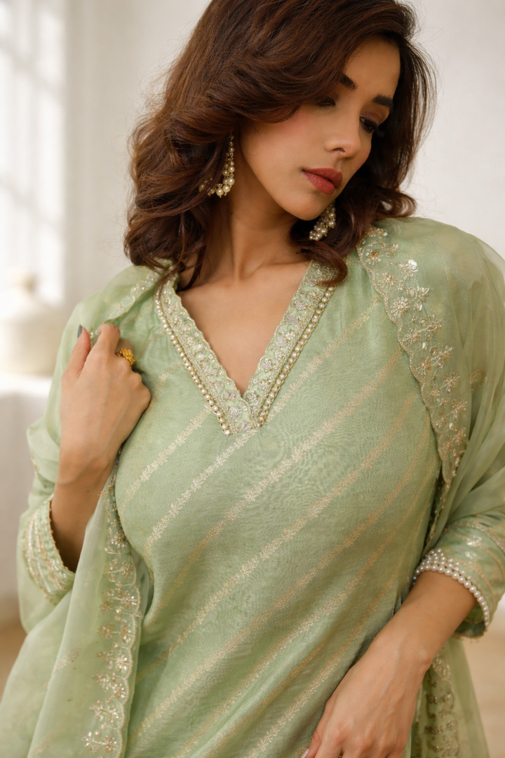 Palash Minty Full Work Suit Set