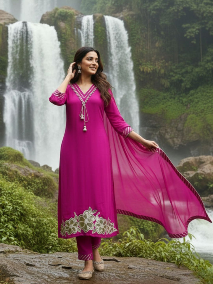 Albeli cameo premium work suit set