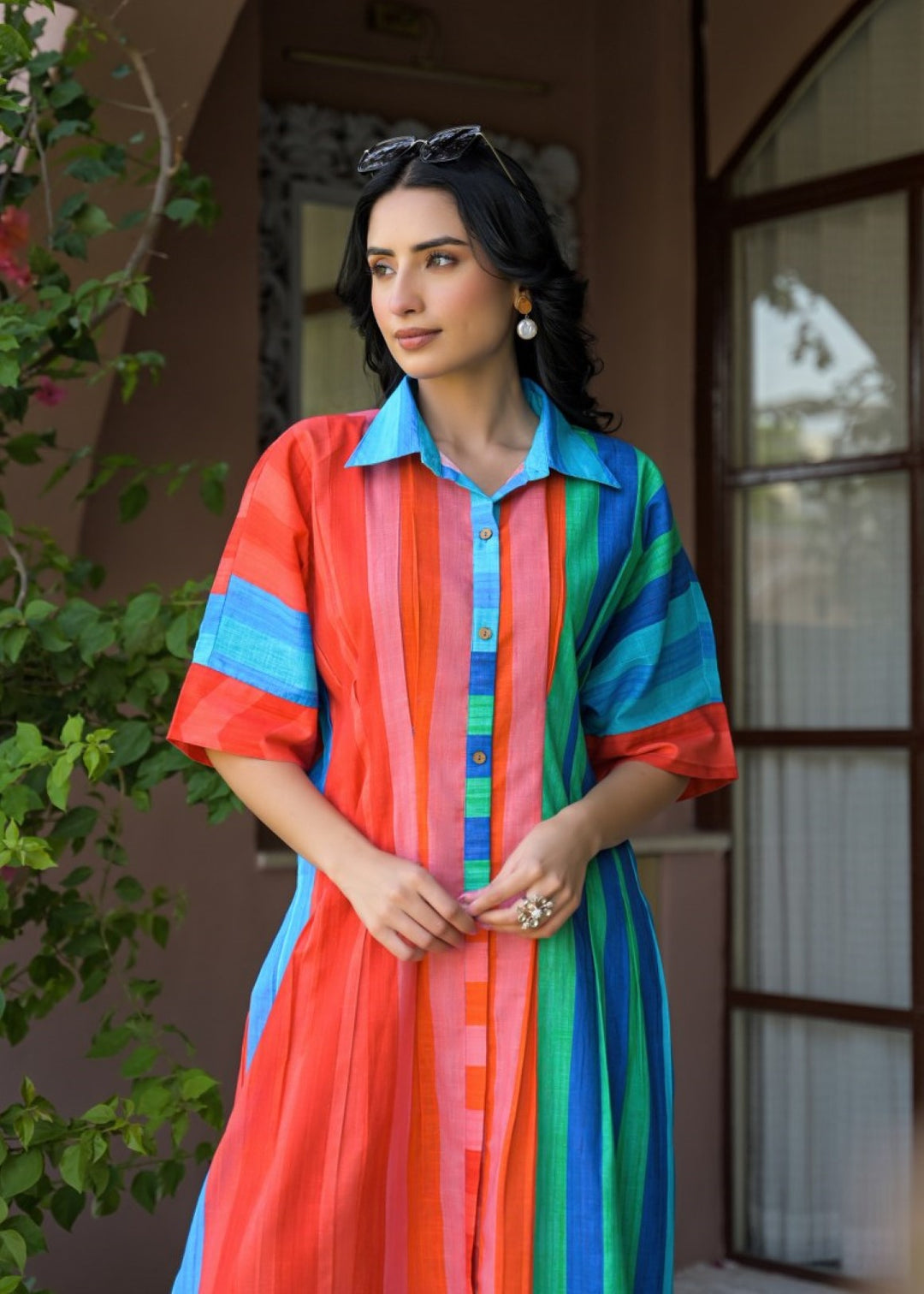 Tatva squash cotton midi dress