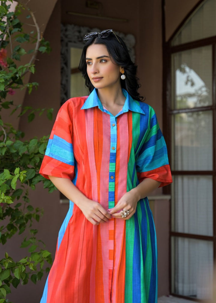 Tatva squash cotton midi dress