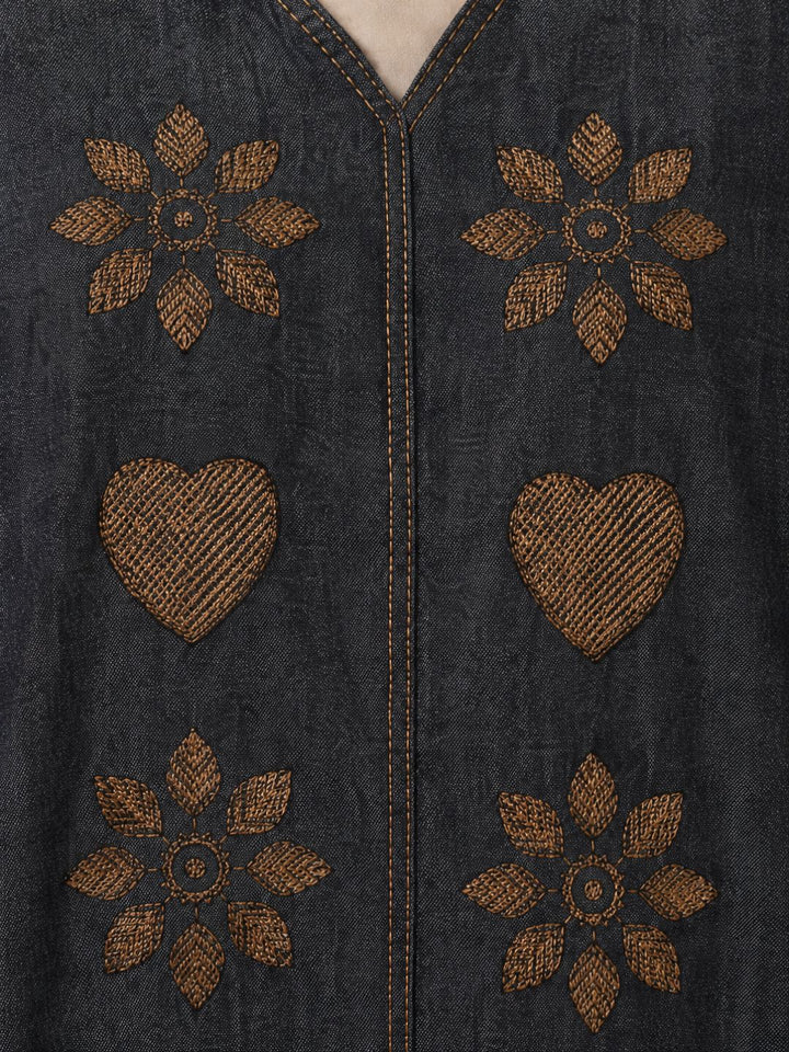 Prisha heart denim co-ord set