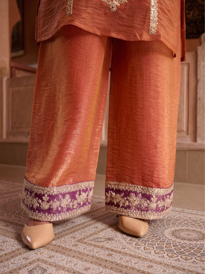 Gaurisha Rust full work premium suit set
