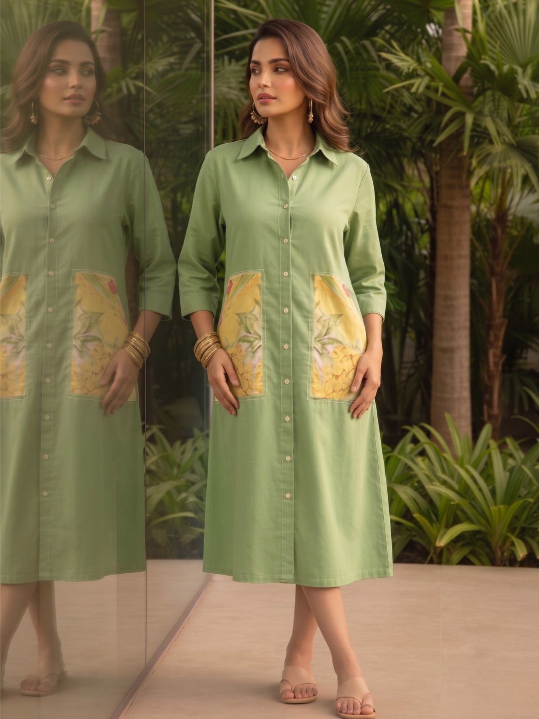 Ivanka Sage cotton dress