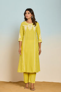 Rajhans parakeet Cotton Kurta pant set