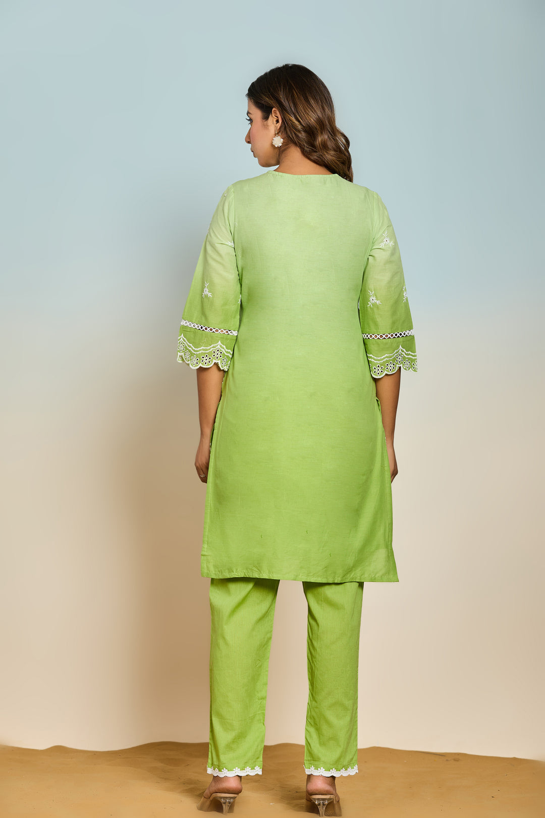 Anumeha Fern 2 Embroidered Cotton Co-ord Set