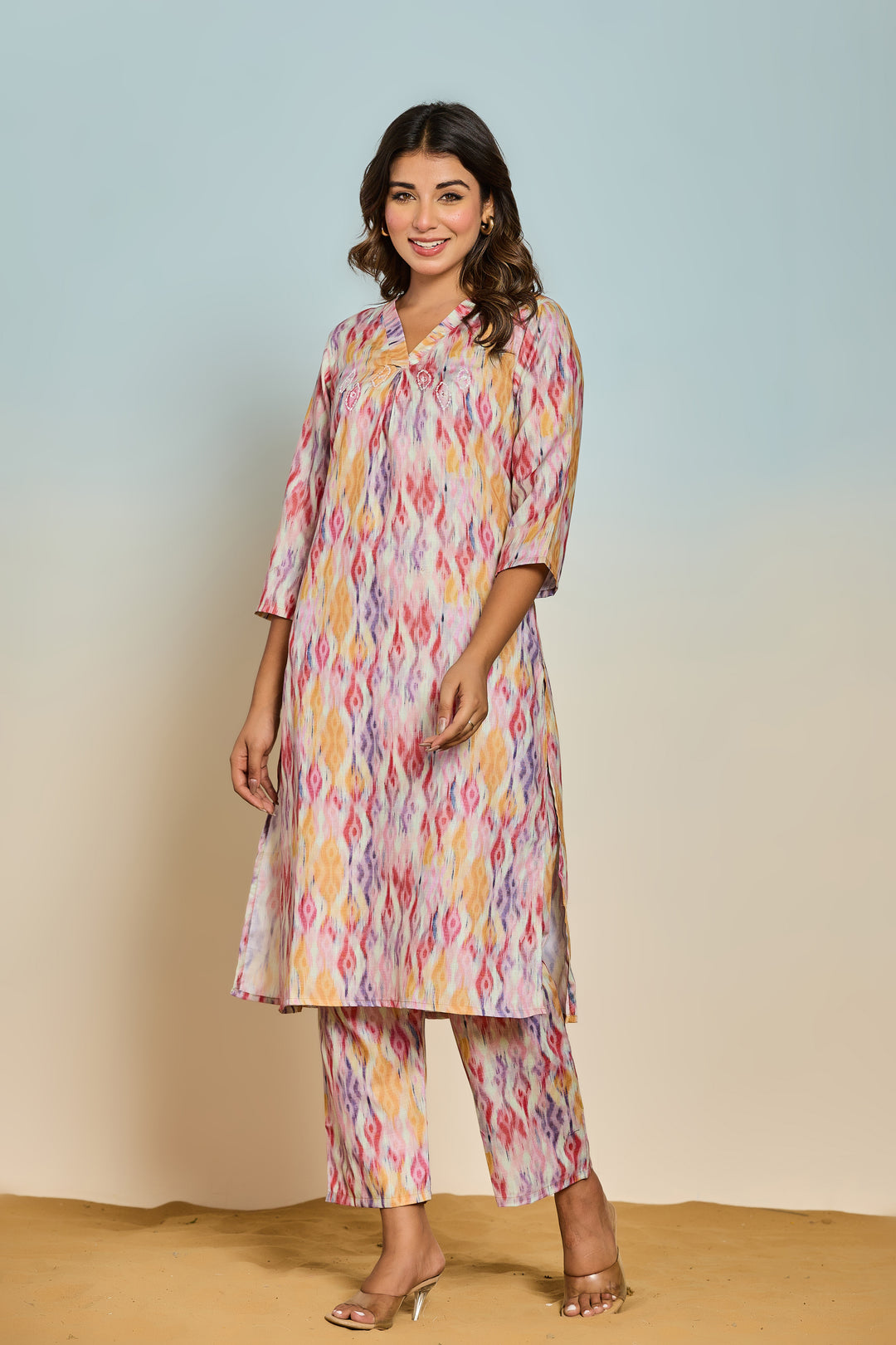 Bindiya Candy Linen Kurta Pant set