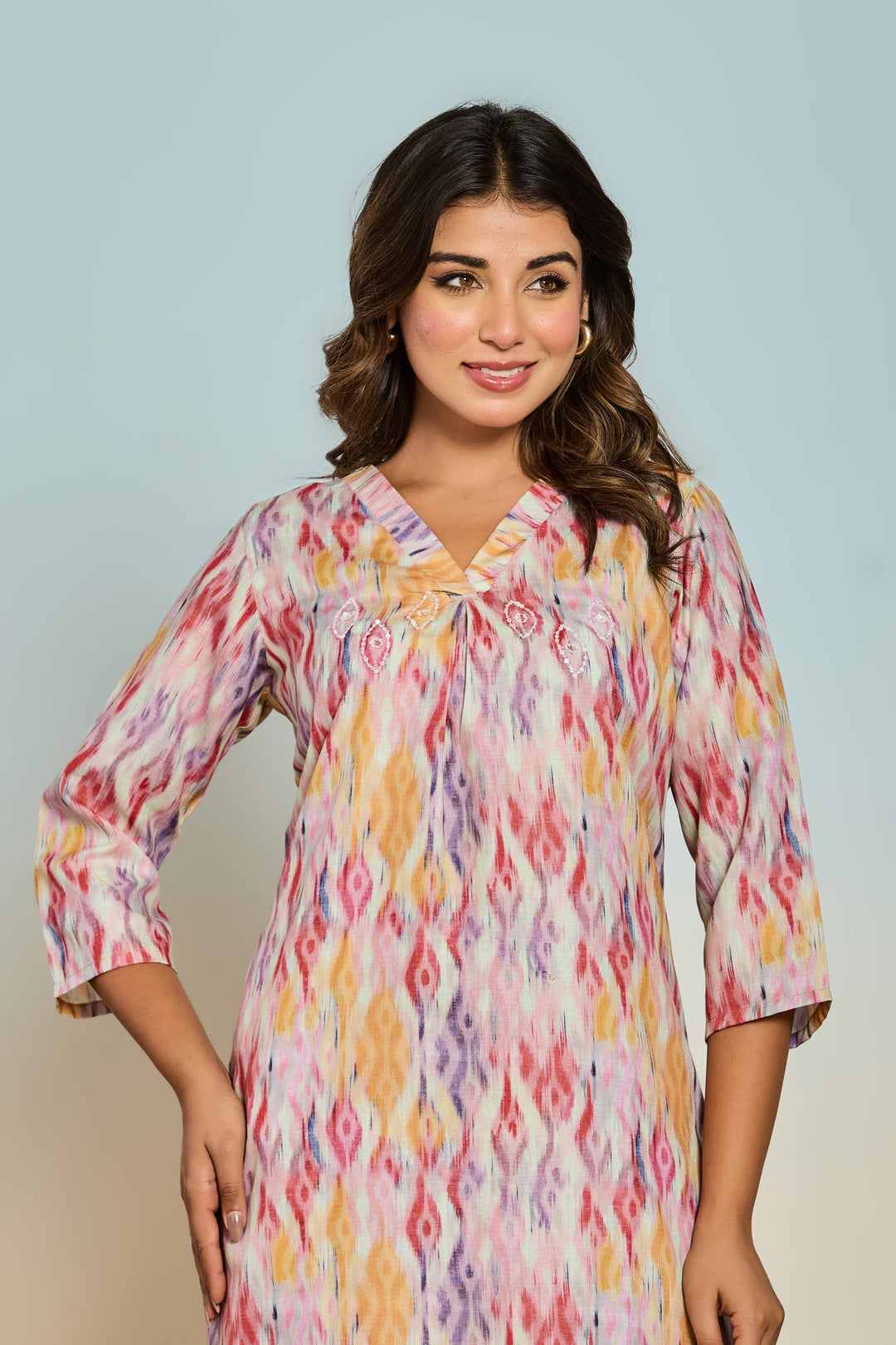 Bindiya Candy Linen Kurta Pant set