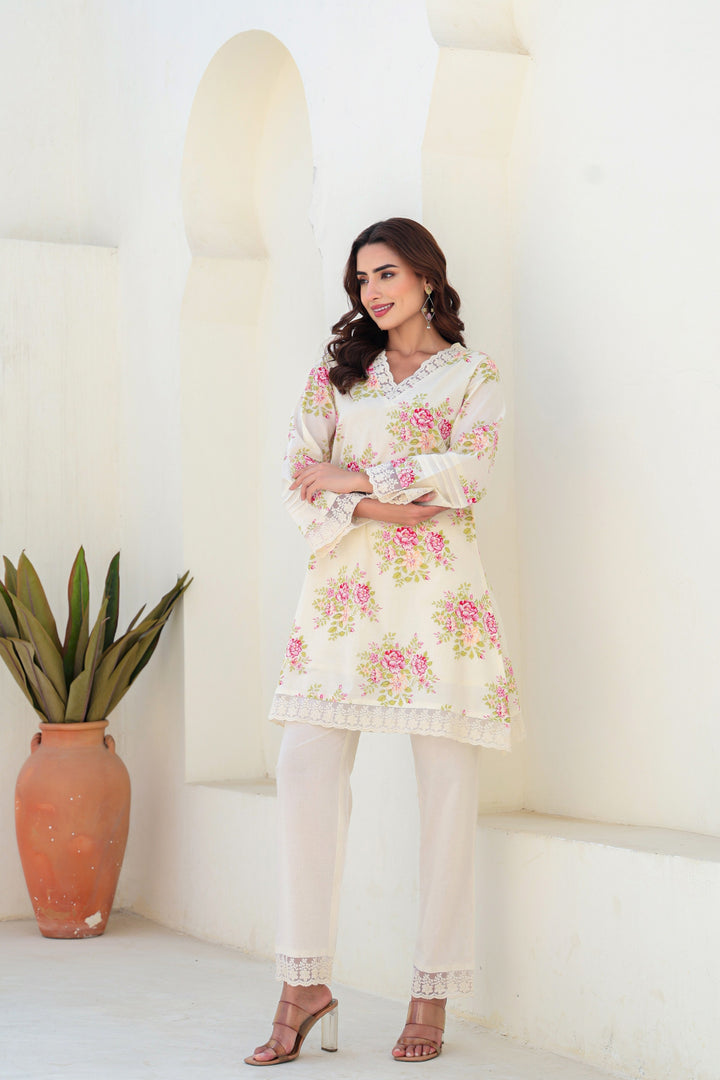 Tiara vanilla cotton co-ord set