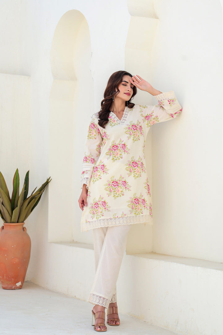 Tiara vanilla cotton co-ord set