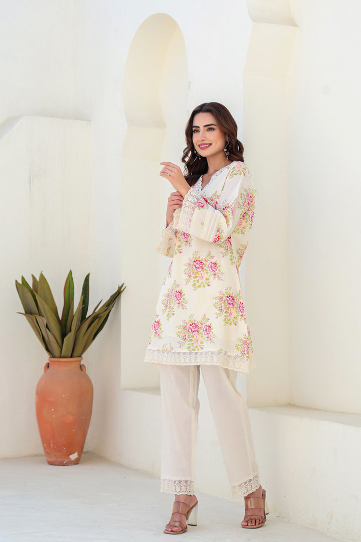 Tiara vanilla cotton co-ord set