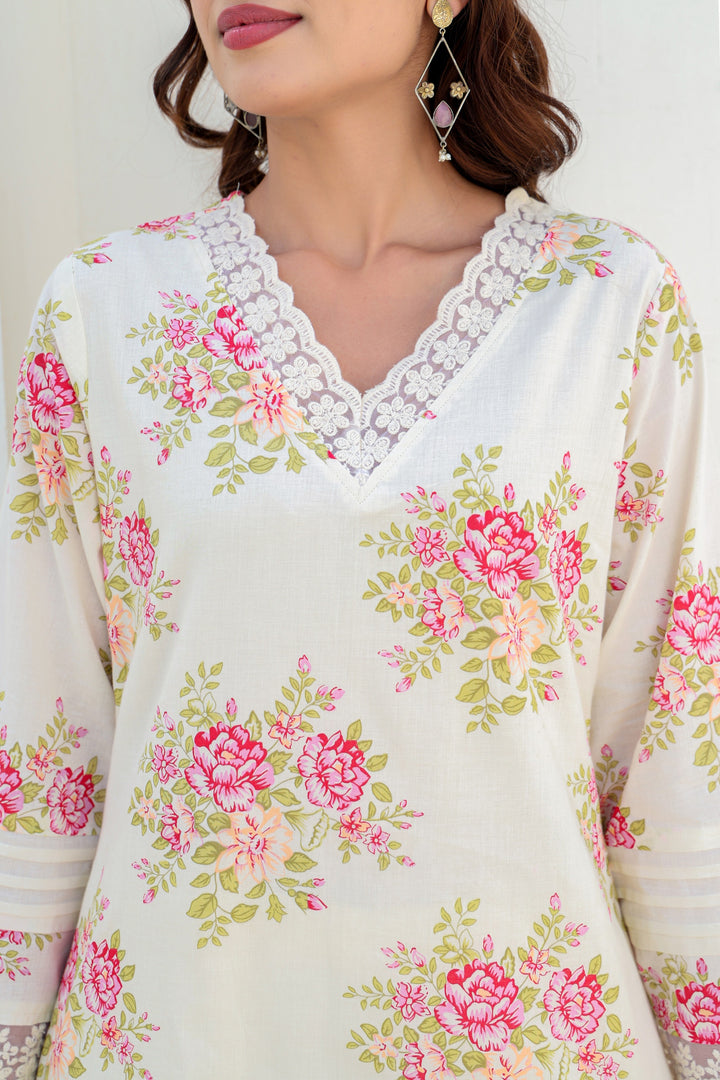 Tiara vanilla cotton co-ord set