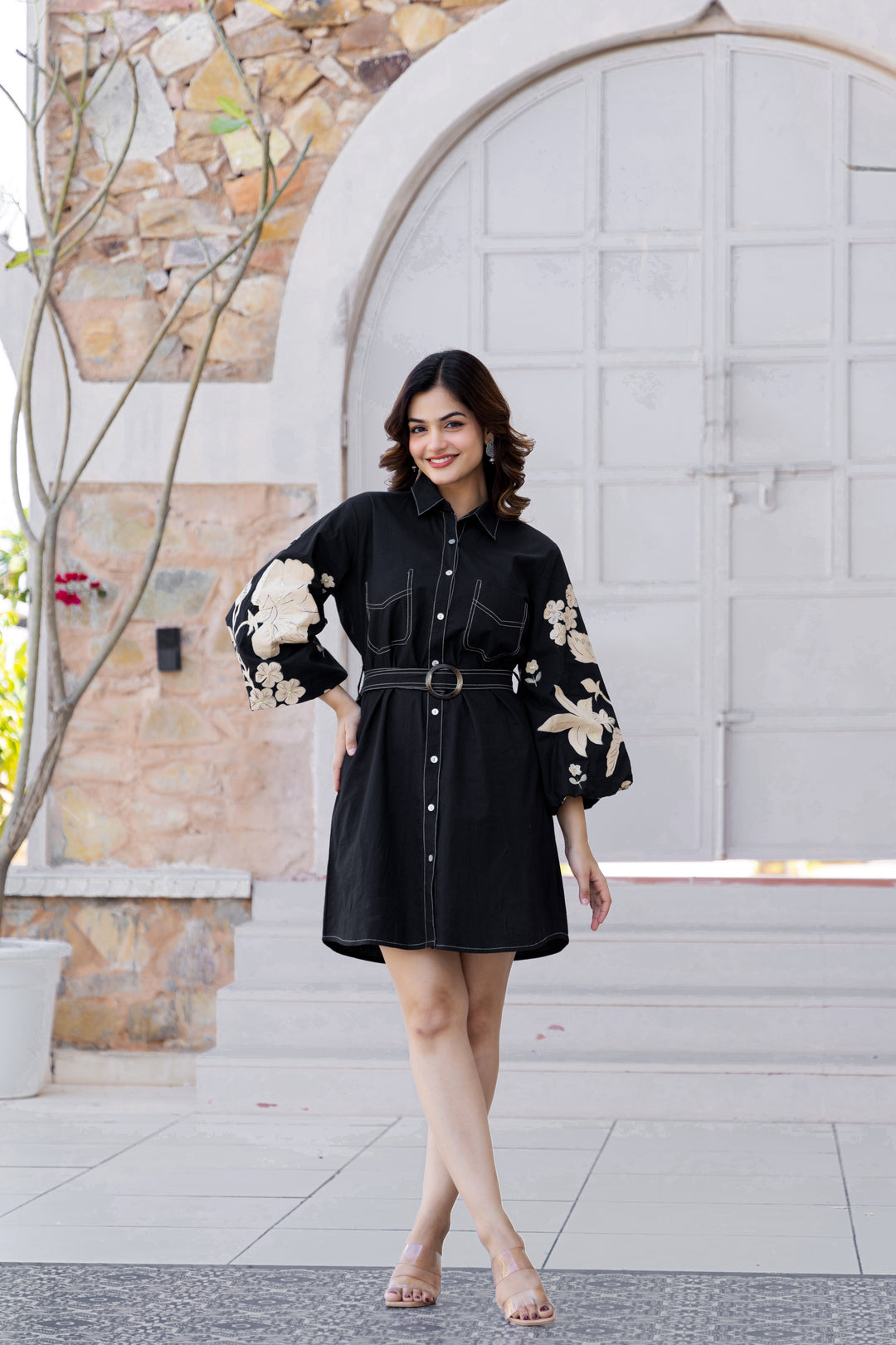 Akira Sapphire Cotton Dress