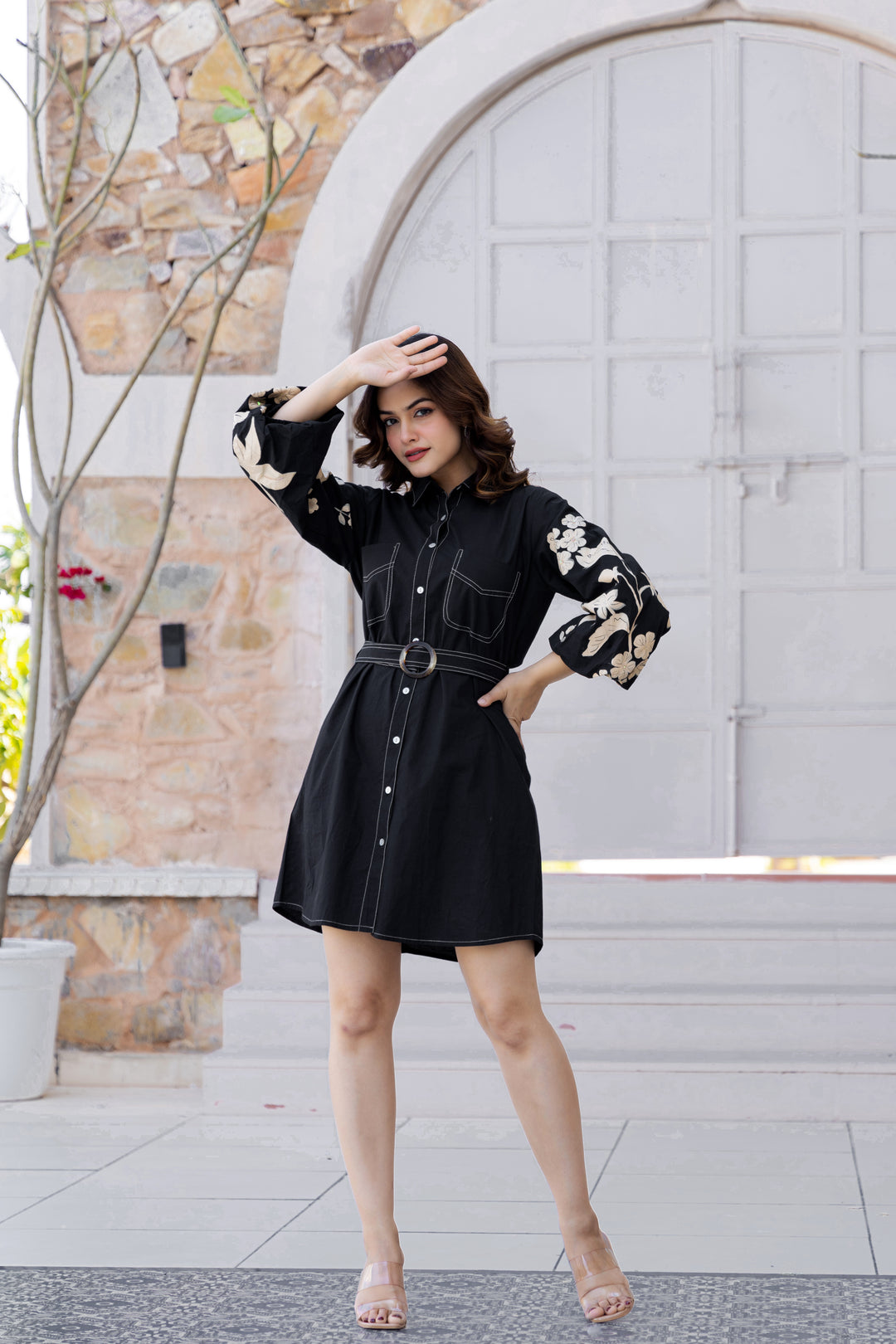 Akira Sapphire Cotton Dress