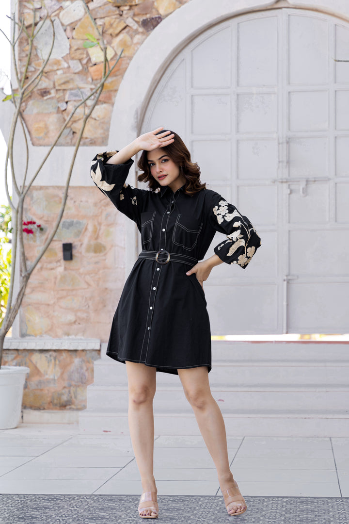 Akira Sapphire Cotton Dress