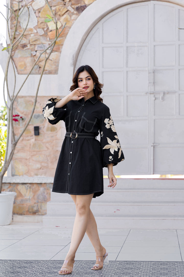 Akira Sapphire Cotton Dress