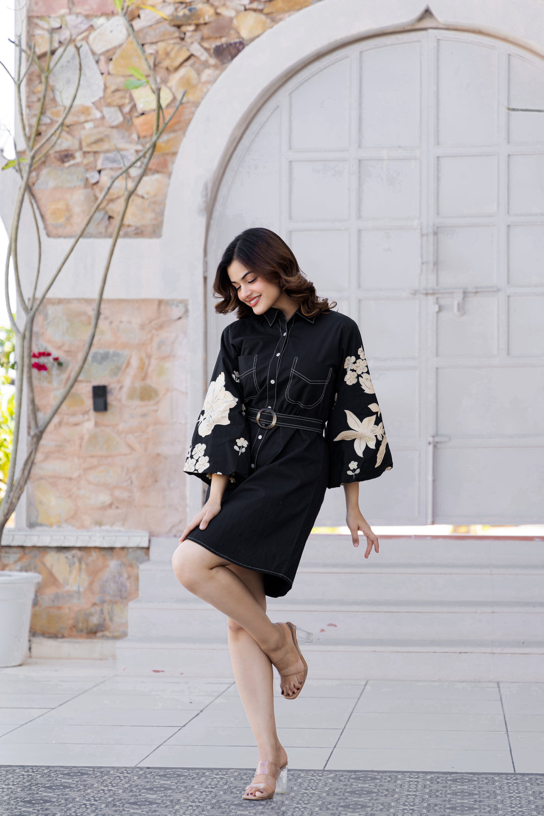 Akira Sapphire Cotton Dress