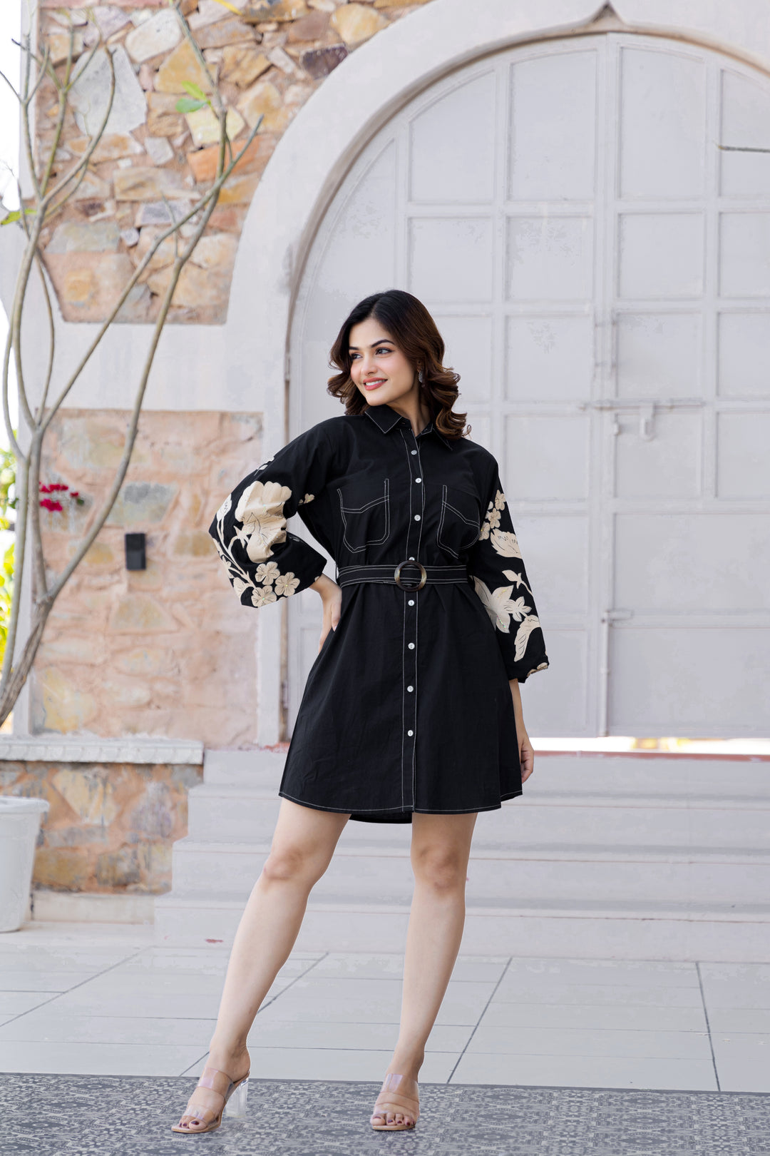 Akira Sapphire Cotton Dress