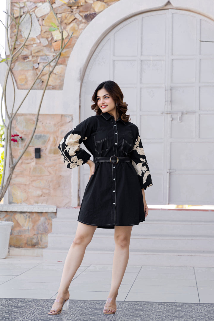 Akira Sapphire Cotton Dress