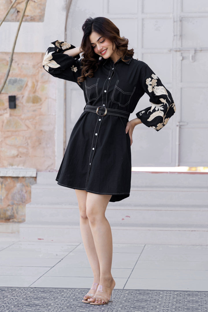 Akira Sapphire Cotton Dress