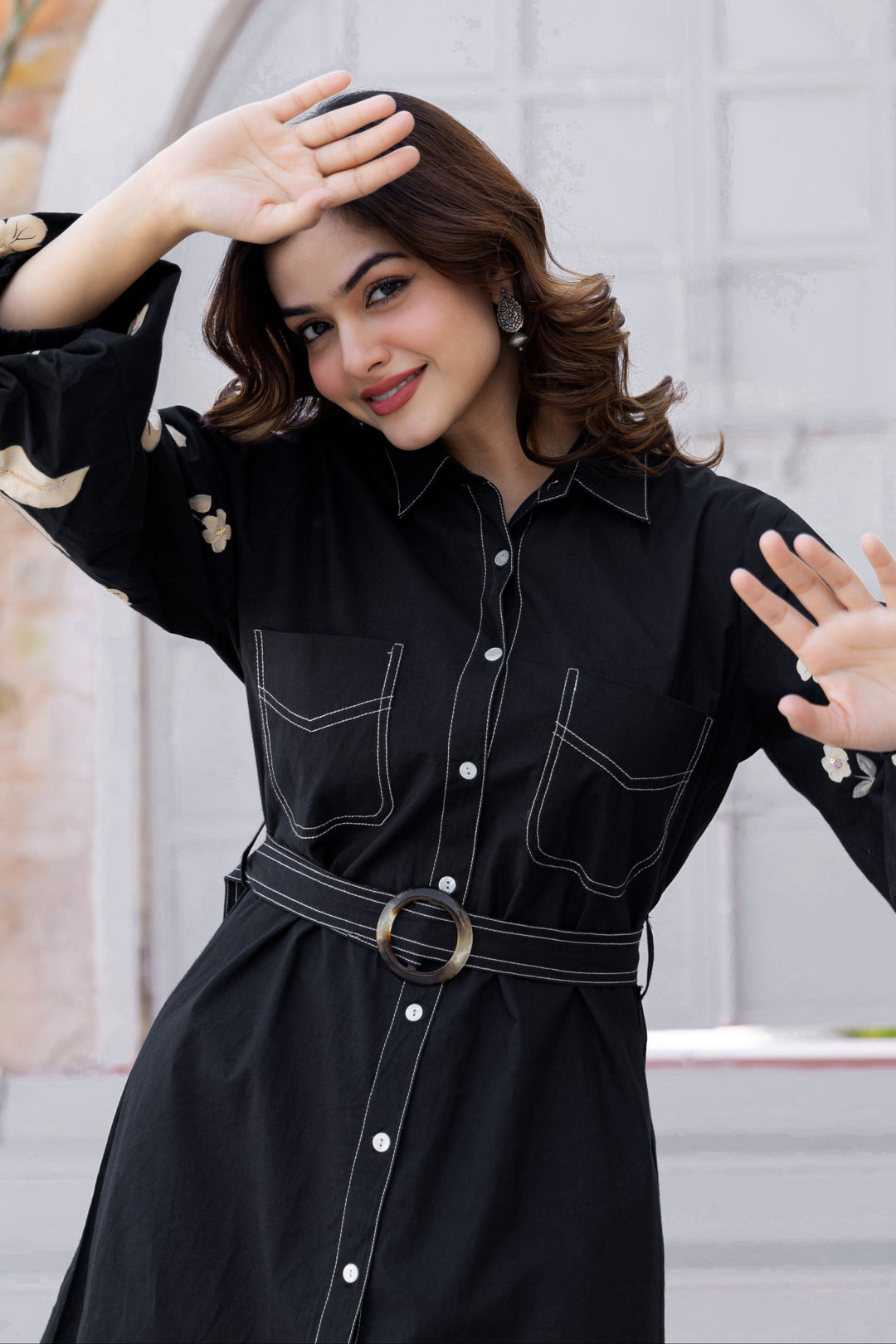 Akira Sapphire Cotton Dress