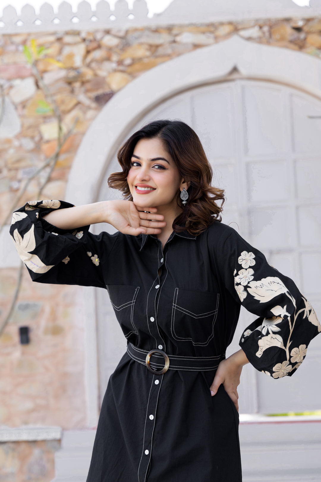 Akira Sapphire Cotton Dress