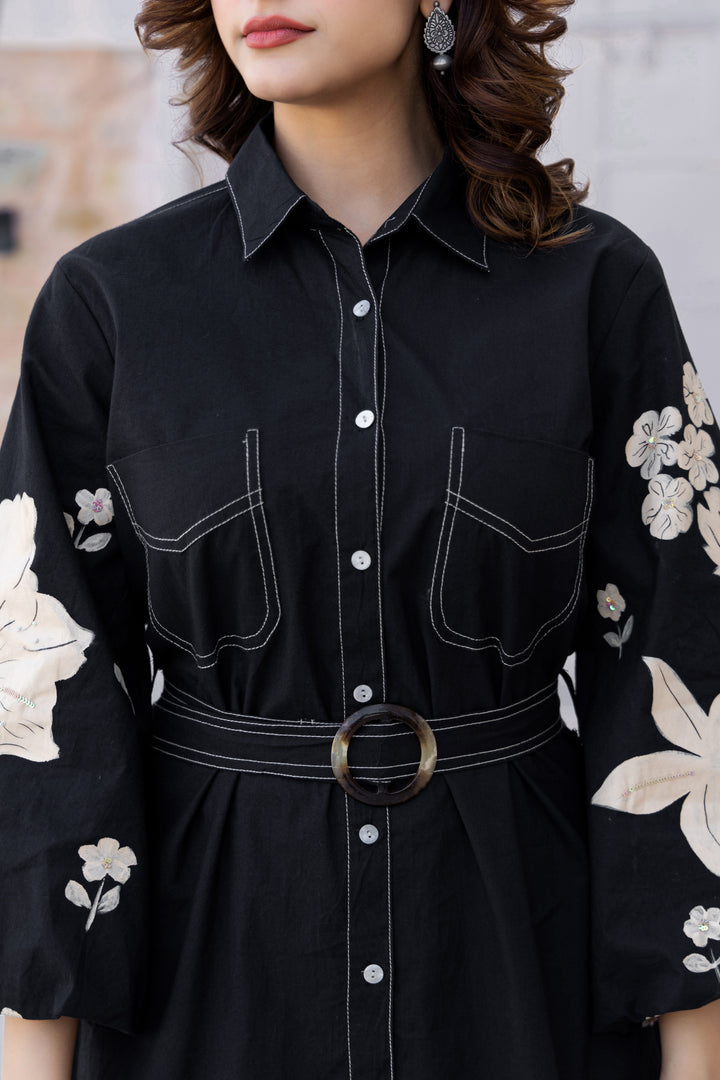 Akira Sapphire Cotton Dress