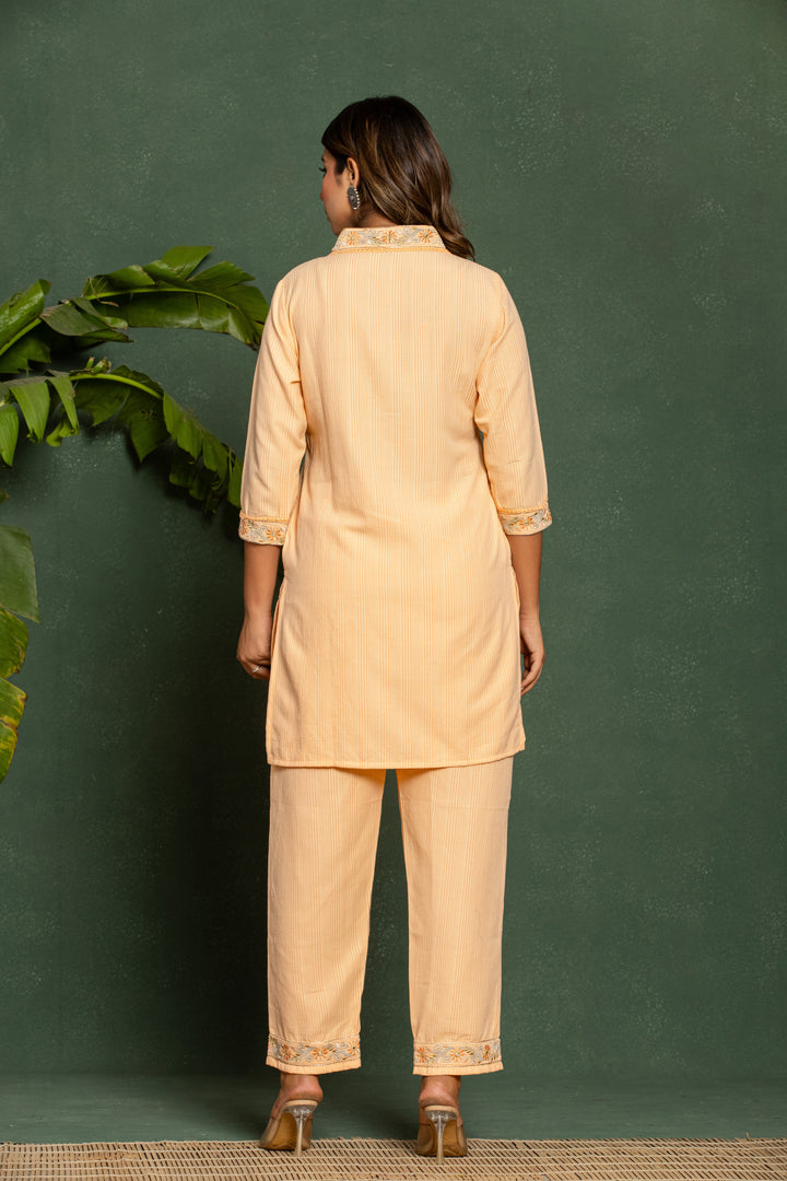 ITI CORAL COTTON KURTA PANT SET