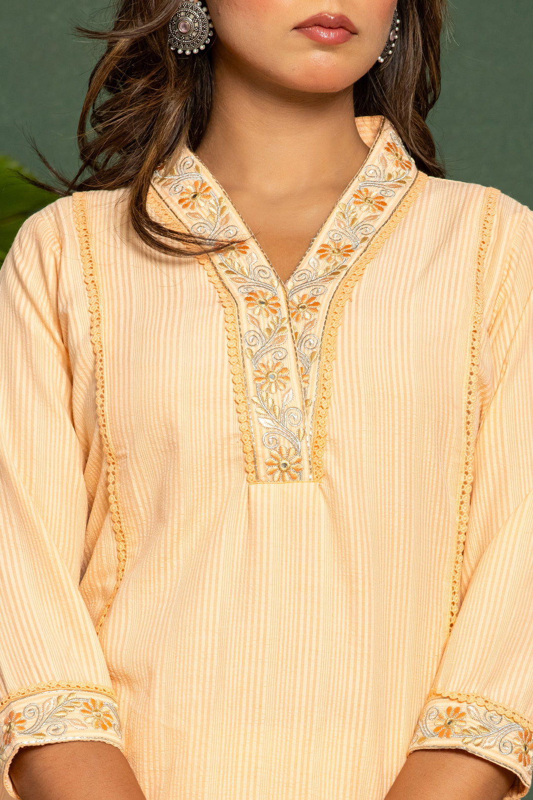 ITI CORAL COTTON KURTA PANT SET