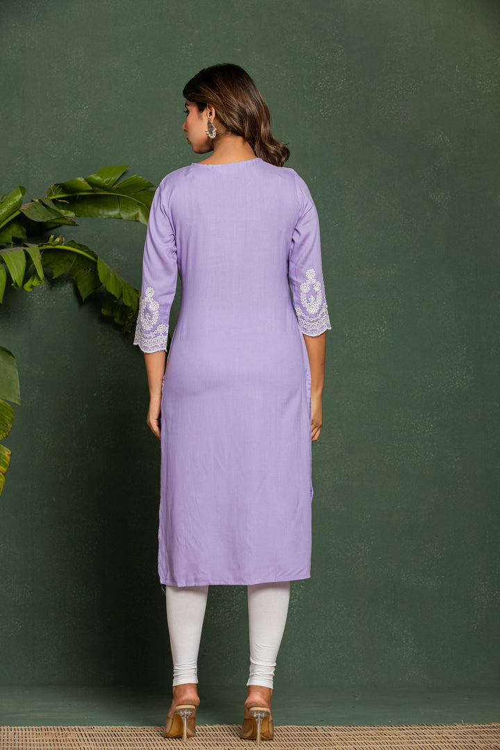 UMA LILAC COTTON KURTI