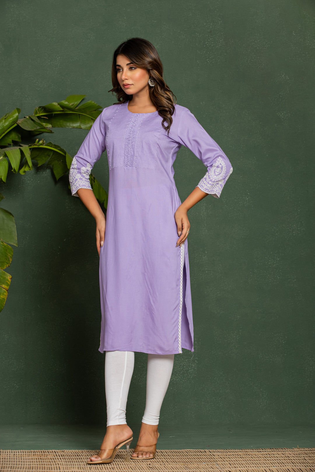 UMA LILAC COTTON KURTI