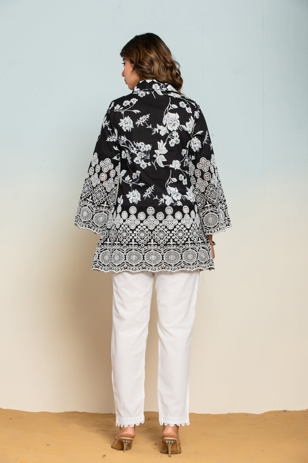 Shloka Onyx Schiffli Cotton Co-ord Set