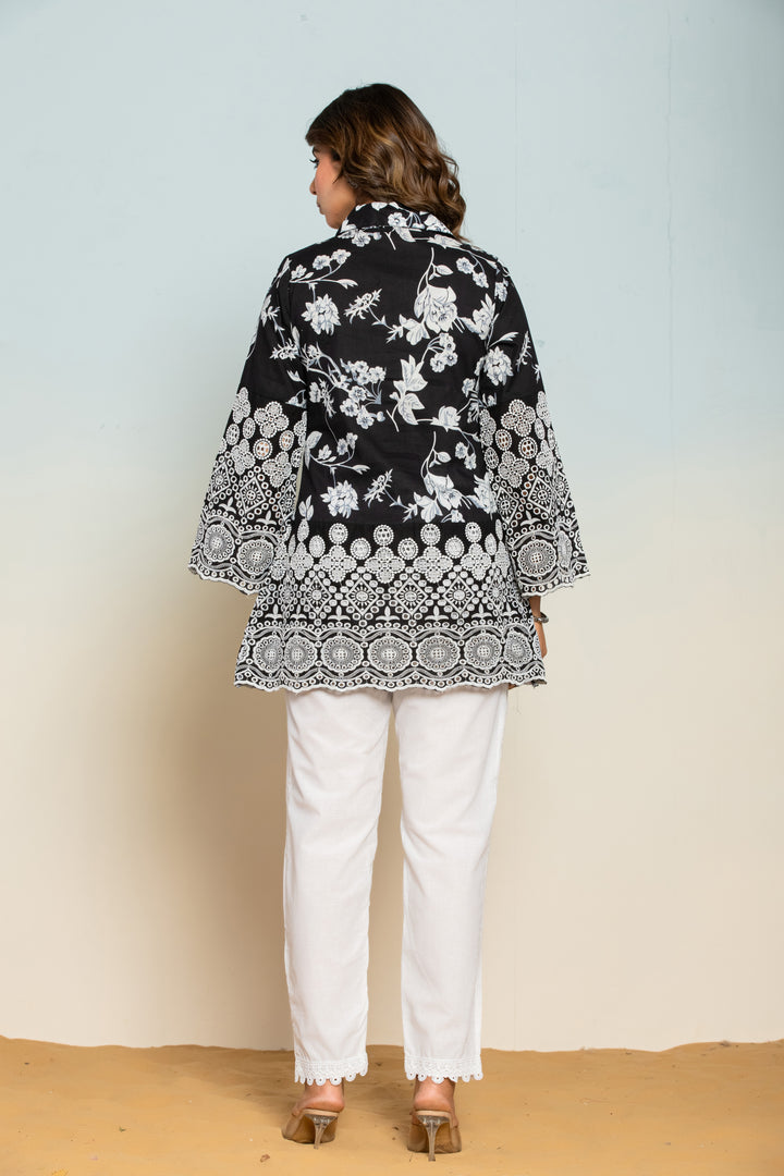 Shloka Onyx Schiffli Cotton Co-ord Set