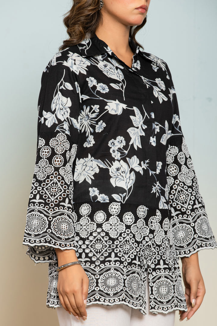 Shloka Onyx Schiffli Cotton Co-ord Set