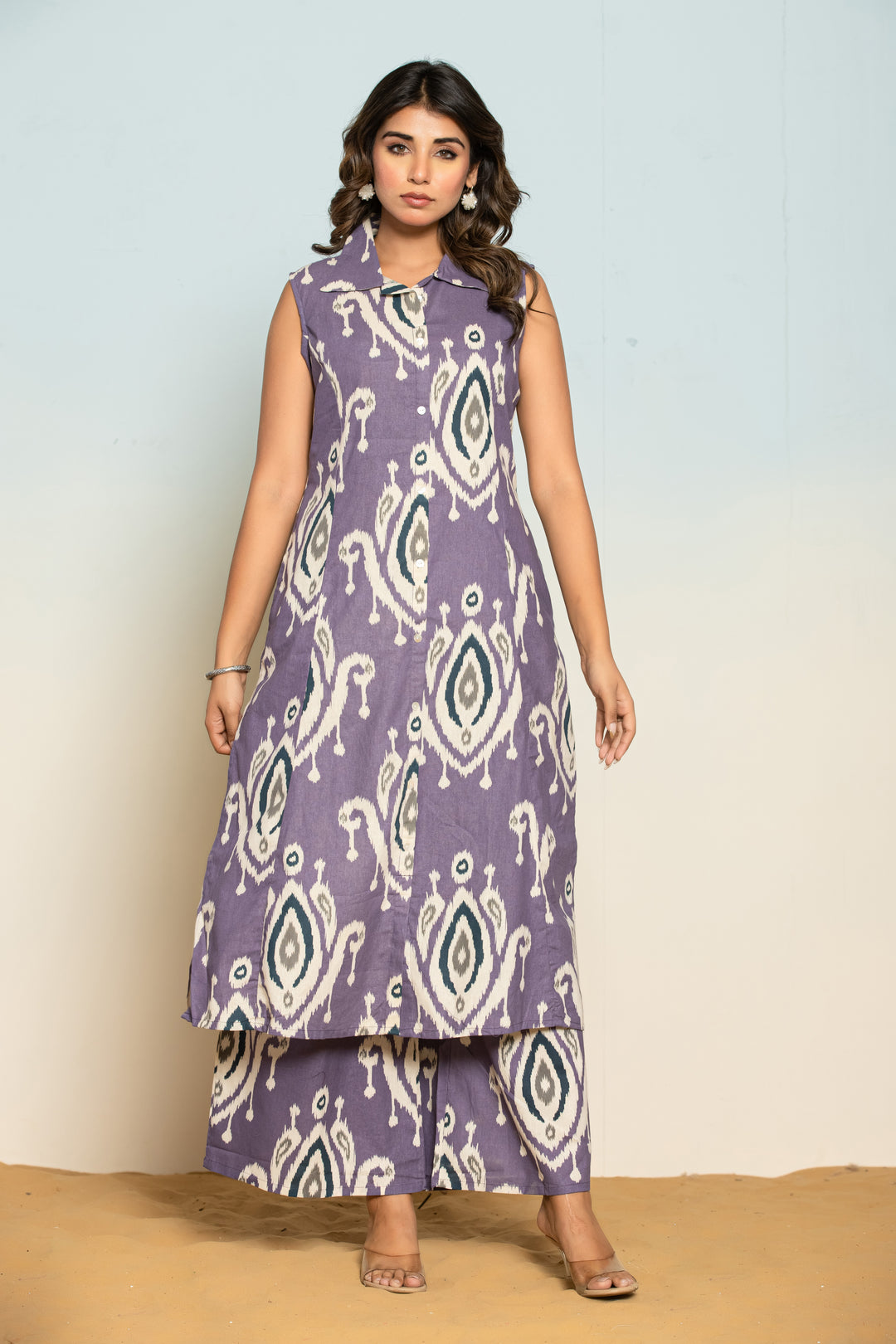 ITI INDIGO COTTON KURTA PANT SET